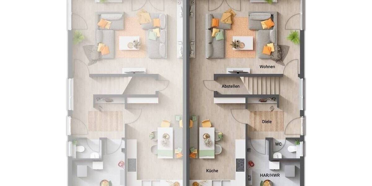 Doppelhaushälfte Oelde - 4 Zimmer, 136 m&sup2;, 304.990&euro; | Angebot:25681245