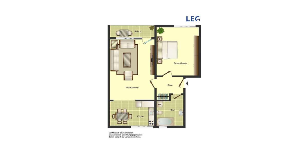 Etagenwohnung Bergkamen Weddinghofen - 2 Zimmer, 52 m&sup2;, 419&euro; | Angebot:26845084