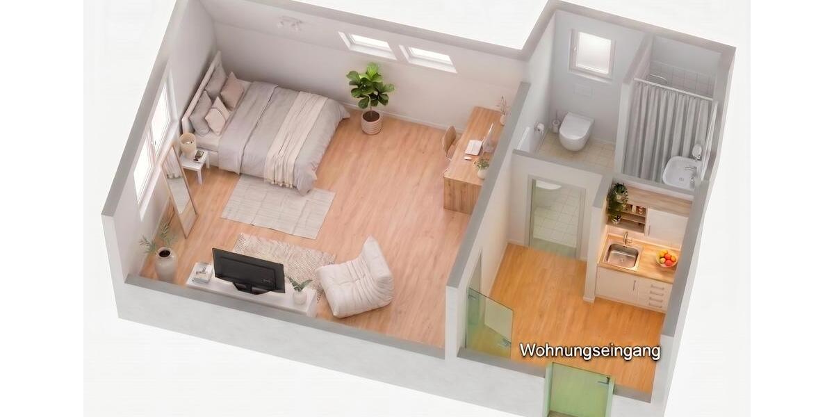 Etagenwohnung Münster Münster-Südost - 1.5 Zimmer, 30 m&sup2;, 139.000&euro; | Angebot:26305536