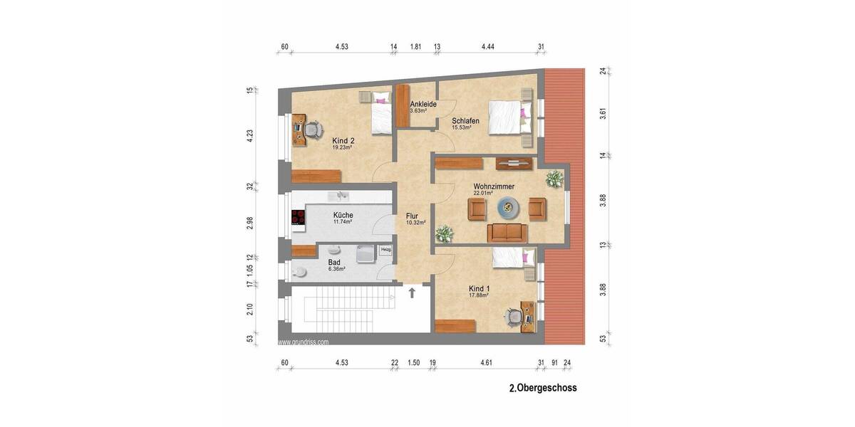 Etagenwohnung Ahlen Innenstadt - 4 Zimmer, 101 m&sup2;, 181.800&euro; | Angebot:26205830