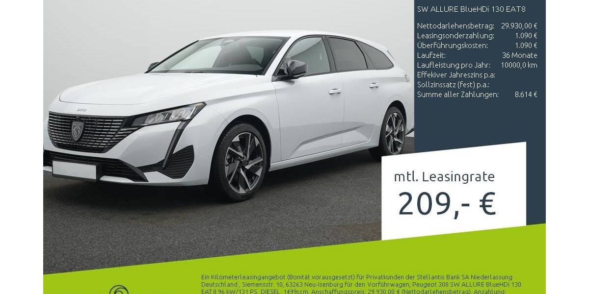 Peugeot 308 9.000 km 29.360 &euro; Münster - Amelsbüren 48163