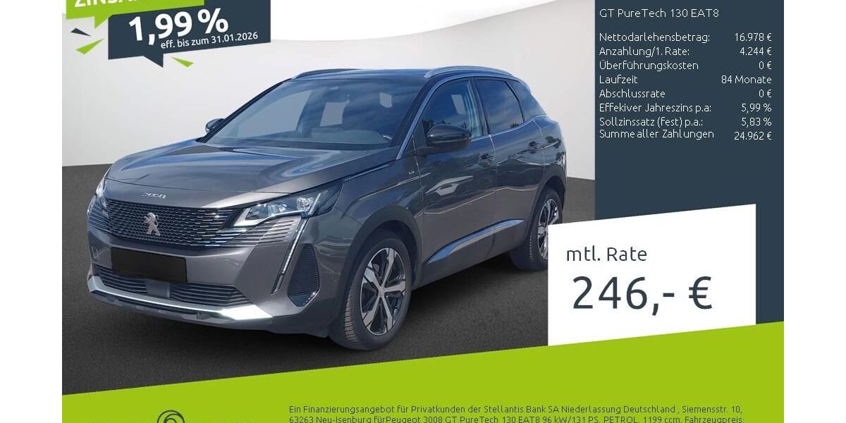 Peugeot 3008 32.447 km 21.289 &euro; Münster - Amelsbüren 48163