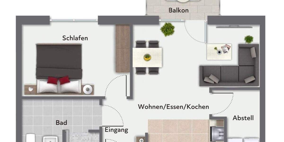 Etagenwohnung Münster Mauritz - 2 Zimmer, 54 m&sup2;, 411.000&euro; | Angebot:25688730