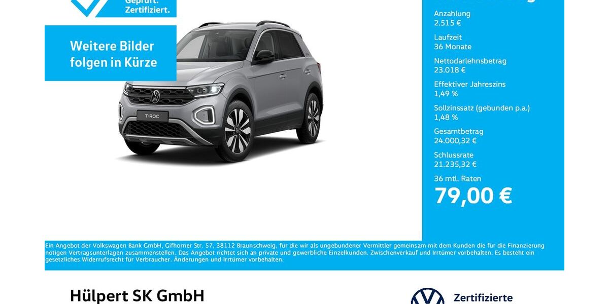 VW T-Roc 4.570 km 25.355 &euro; Bergkamen 59192