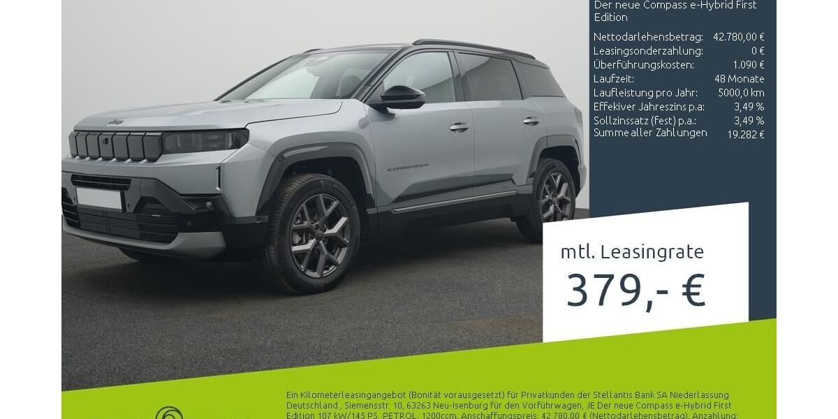 Jeep Compass 1.600 km 42.480 &euro; Münster - Amelsbüren 48163